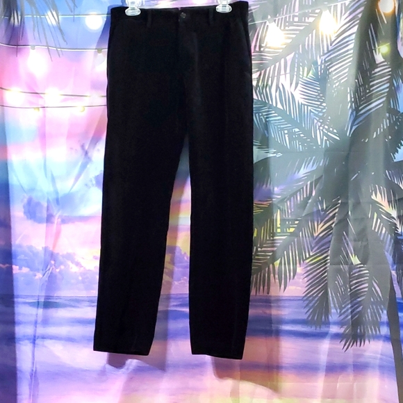 Zara Pants Zara Wide Fit Velvet Pants Black Size 3 Inseam 26 2